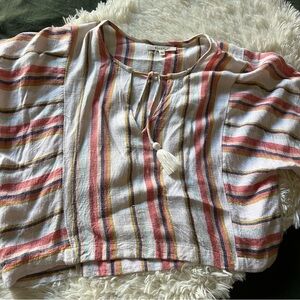 *2 for $20* Rip Curl Multicolor Striped Loose Canvas Top